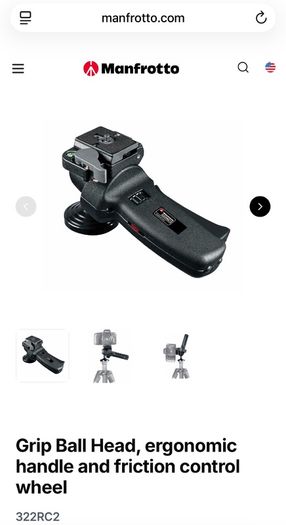 Manfrotto 055XPROB high grade tripod and Manfrotto 322RC2 Heavy Duty Grip Ball head