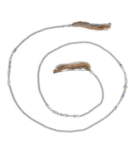 53" Gray Round Bead Wrap Necklace by Hildie & Jo