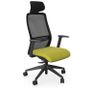 NV High Back Swivel Mesh Chair Black Frame with adjustable arms and headrest Image 5