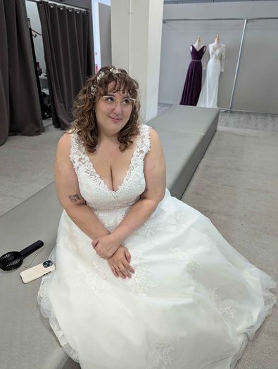 Wedding Dress by Anna Sorrano for Wed2B in ivory