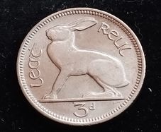 Ireland - 1966 - 3 Pence - Hare - UNC - KM.12a - [2230]