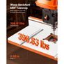 Drill Press Table, 605 x 300 mm, Worktable with an Adjustable Fence and Stop Block, Highly Compatible T-Slots, MDF Tabletop, Built-In Scale, Support Multiple Clamps and Vises, for Drill Presses Image 2