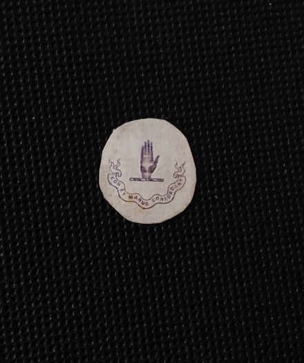 Farrell Family Crest - Rare Embossed Victorian Paper Crest