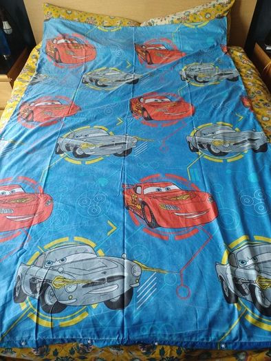 Bedlinen Lighty McQueen Car Kidd- single 140x200 +40x75