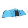 Camping Igloo Tent 650x240x190 cm 8 Person Blue Image 9