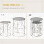 2-Piece Garden Table Set Coffee Tables Side Tables Retro Metal Wire Basket Garden Nesting Table Outdoor Balcony Metal Rose Gold Gray Image 3