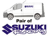 Pair of SUPERSIZE Suzuki Racing van decal