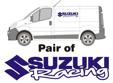 Pair of SUPERSIZE Suzuki Racing van decal