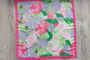 Colourful square scarf, 70 x 70cm