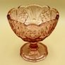Vintage Pink Pressed Glass Sugar Bowl Image 2