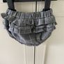 Mothercare grey plaid dress with baby knickerbockers or nappy cover Image 3