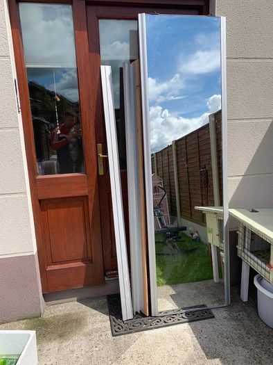 sliding door with mirror