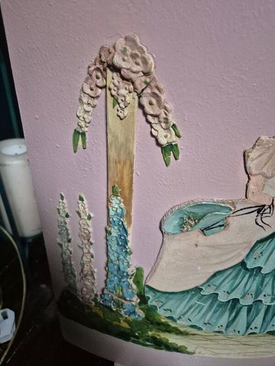 Barbola Vintage Art Deco firescreen