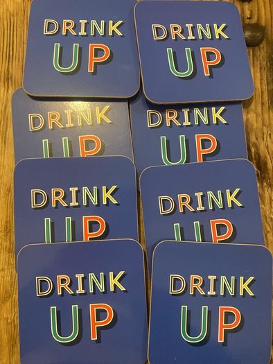 8 x new Coasters blue colourful
