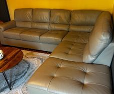 Corner leather sofa