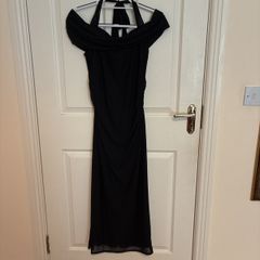 Full length black evening gown