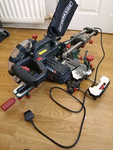 Parkside sliding compound mitre saw.