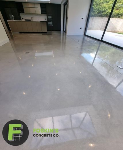 Polished concrete flooring