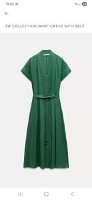 Green shirt dress