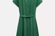 Green shirt dress