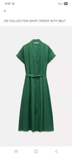 Green shirt dress