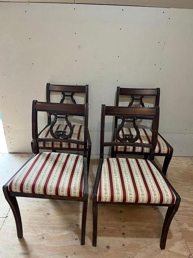 4 lyre back chairs