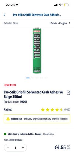 Gripfill Adhesive