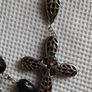 Vintage sterling silver cross pendant necklace Image 5