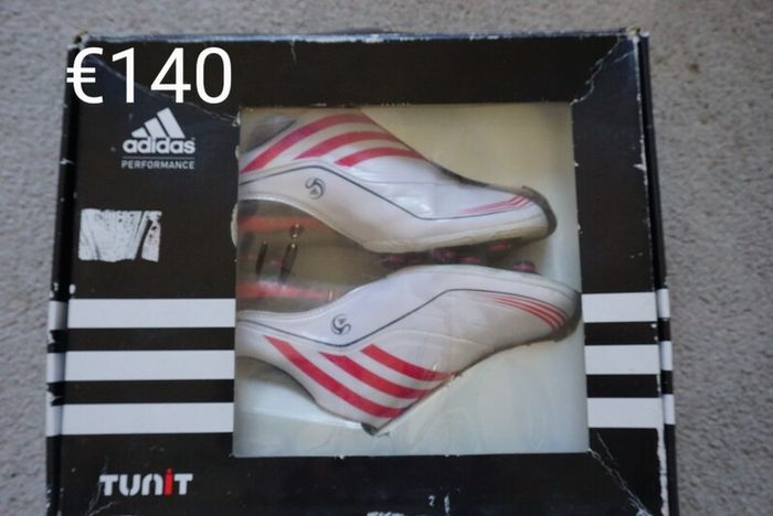 Football Boots Adidas F50.9 White/Red (2008) Size 8.5UK ALL