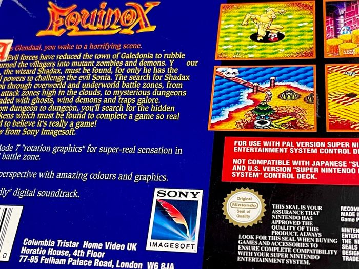 Equinox for Nintendo SNES - Boxed - Rare