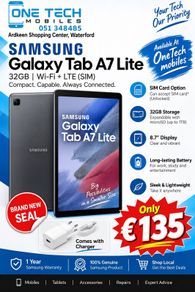 Samsung Galaxy Tab A7 Lite 32GB WiFi + LTE/5G | microSD Support | Brand New Sealed | 1-Year Samsung Warranty