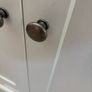 Solid wood cabinet in white with glass top Image 3