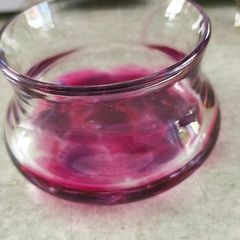 MingarWalker glassblowing A beautiful bowl that can  a serving bowl and a dessert bowl. The shape is quite tight and the pattern gives an organic feel. be used