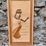 Pair of Decorative Wooden Marquetry Panels Image 2