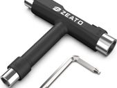 All-In-One Skate Tools Multi-function Portable Skateboard T Tool Accessory with T-type Allen Key and L-type Phillips Head Wrench Screwdriver
