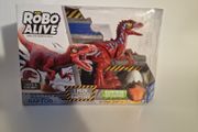 NEW ZURU Robo Alive Rampaging Raptor - Robotic Dinosaur Toy (Red/Blue)