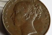 1843 Victoria Farthing Copper