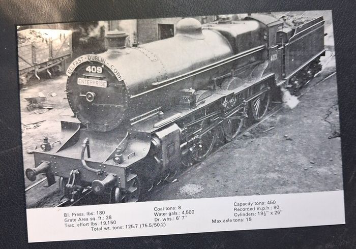 Old CIE train postcard