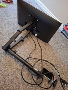 Monitor and 2 arm monitor stand