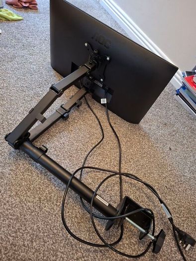Monitor and 2 arm monitor stand