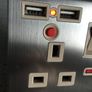 Single Gang Brushed Stainless Steel UK Mains 3 Pin Plug Power Socket With USB Charging Ports and Neons! Image 3