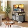Chest of Drawers Bedroom with 6 Drawers, Fabric Storage Drawers with 2 USB and 2 Sockets Image 7