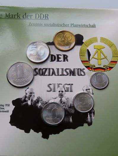 East Germany DDR original vintage coins set