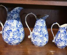 Blue and white ceramic jugs L/M/S Display pieces