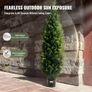 2 Pack 152.4 cm Artificial Cedar Topiary Tree Faux Plant UV Decor In/Outdoor Image 2