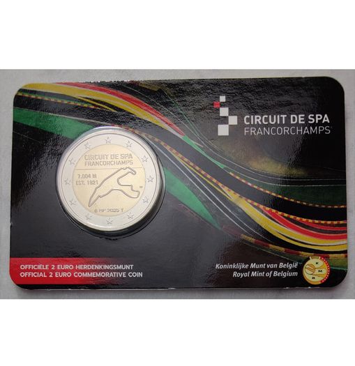 Belgium 2 Euro Base Metals Brilliant Uncirculated Coin 2025 - Circuit de Spa-Francorchamps