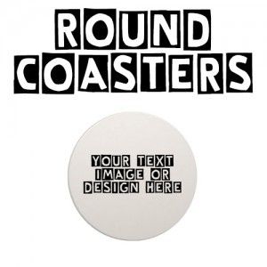 4 X Personalised Round Drink Coasters