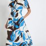 NEW Printed Collar Midi Dress: Size 10 Image 4
