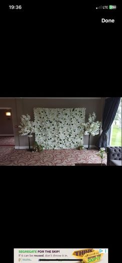 wedding flower wall