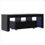 51 Inch Black Modern LED TV Stand Cabinet High Capacity TV Stand for Living Room Image 8